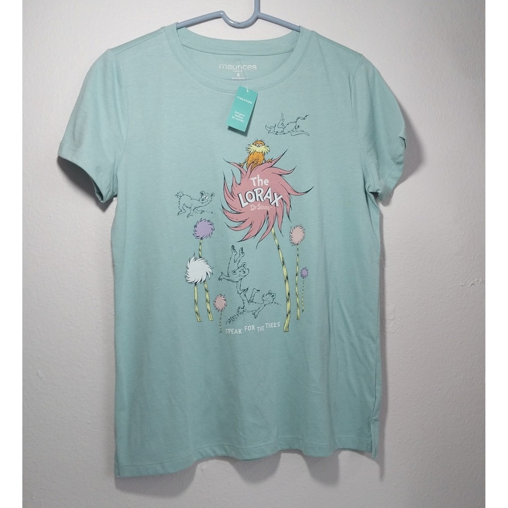 NWT! Maurices Ladies Sz Small Dr. Seuss The Lorax Classic Fit Graphic Tree Tee